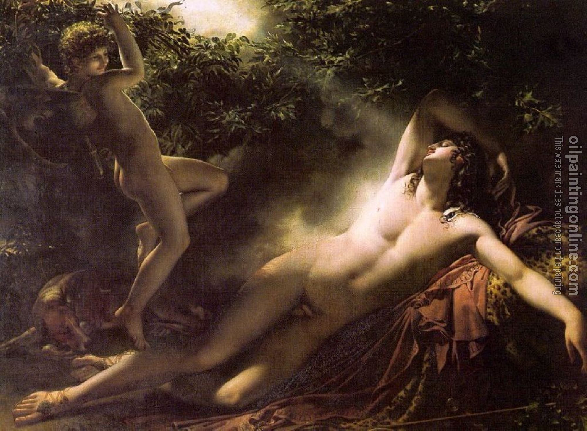 Anne-Louis Girodet de Roussy-Trioson - The Sleep of Endymion